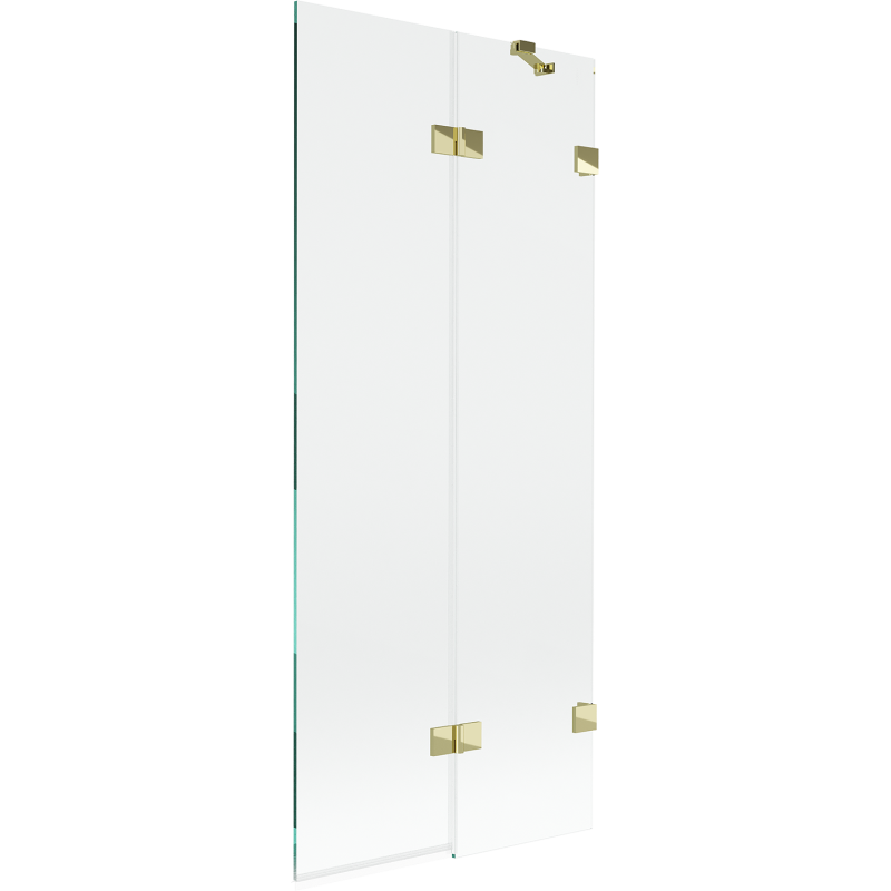 Mexen Lunar душ преграда двукрила дясна 80 x 150 cm, прозрачен, златист - 897-080-100-50-00-P