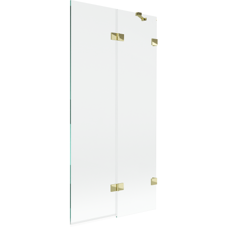 Mexen Lunar душ параван двукрилен десен 90 x 150 см, прозрачен, златен - 897-090-100-50-00-P
