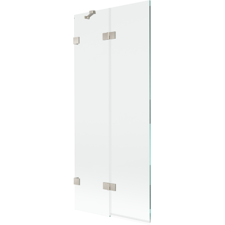 Mexen Lunar параван за вана 2-крилен ляв 80 x 150 cm, прозрачен, матов никел - 897-080-100-97-00-L