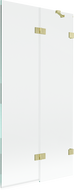 Mexen Lunar параван за вана 2-крилен десен 90 x 150 см, прозрачен, златист мат - 897-090-100-55-00-P