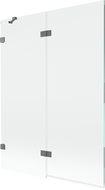 Mexen Lunar вана параван 2-крила вляво 130 x 150 cm, прозрачен, огнеупорен метал - 897-130-100-95-00-L