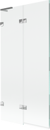 Mexen Lunar L душ параван за вана 2-крилен ляв 90 x 150 см, прозрачен, хром - 897L-090-100-01-00-L