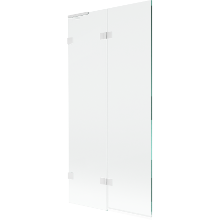 Mexen Lunar L параван за вана, двукрилен ляв 90 x 150 см, прозрачен, бял - 897L-090-100-20-00-L