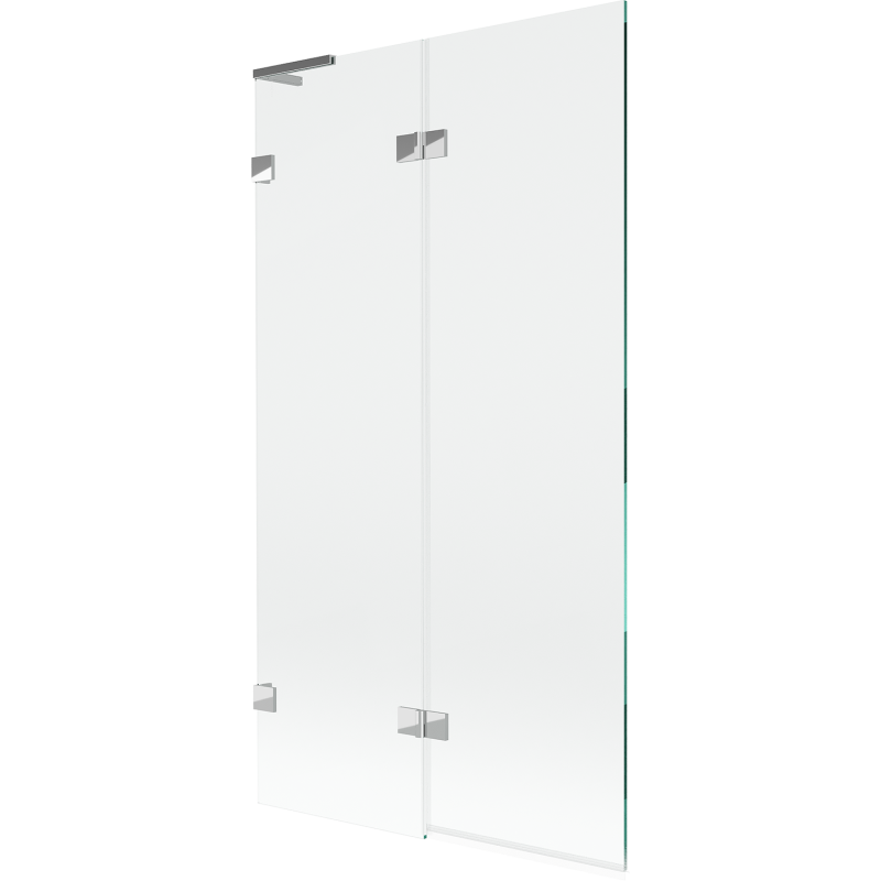 Mexen Lunar L вана с параван 2-крилен ляв 100 x 150 см, прозрачен, хром - 897L-100-100-01-00-L