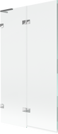 Mexen Lunar L вана с параван 2-крилен ляв 100 x 150 см, прозрачен, хром - 897L-100-100-01-00-L