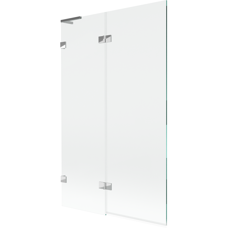 Mexen Lunar L душ екран за вана 2-крилен ляв 110 x 150 см, прозрачен, хром - 897L-110-100-01-00-L