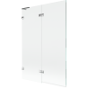 Mexen Lunar L параван за вана 2-крилен ляв 120 x 150 cm, прозрачен, хром - 897L-120-100-01-00-L