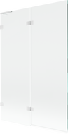 Mexen Lunar L параван за вана 2-крилен ляв 120 x 150 см, прозрачен, бял - 897L-120-100-20-00-L