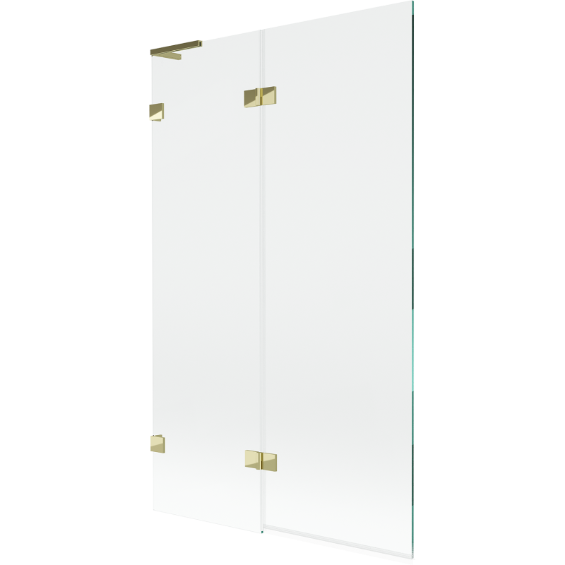 Mexen Lunar L параван за баня с 2 врати, ляв 110 x 150 см, прозрачен, златист - 897L-110-100-50-00-L