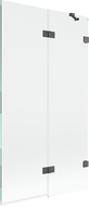 Mexen Lunar двукрилен параван за вана, десен 100 x 150 см, прозрачен, матиран gun-gray - 897-100-100-66-00-P