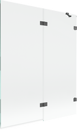 Mexen Lunar параван за вана 2-крилен десен 140 x 150 см, прозрачен, четка gun grey - 897-140-100-66-00-P