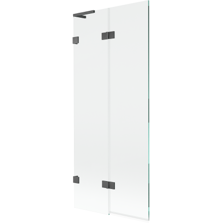 Mexen Lunar L параван за вана с две крила, ляв, 80 x 150 см, прозрачен, матов Gun Gray - 897L-080-100-66-00-L