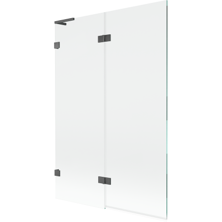 Mexen Lunar L параван за вана 2-крил ляв 120 x 150 cm, прозрачен, четка сива - 897L-120-100-66-00-L