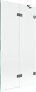 Mexen Lunar сгъваем параван за вана 2-крилен десен 90 x 150 см, прозрачен, gun metal - 897-090-100-95-00-P