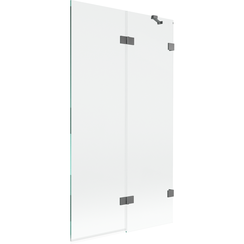 Mexen Lunar двукрилен душ параван десен 100 x 150 cm, прозрачен, gun metal - 897-100-100-95-00-P