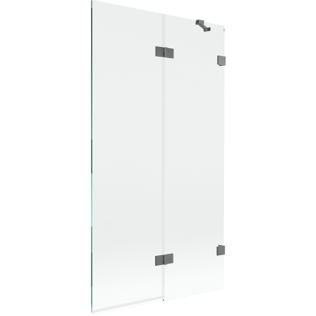 Mexen Lunar двукрилен душ параван десен 100 x 150 cm, прозрачен, gun metal - 897-100-100-95-00-P
