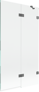 Mexen Lunar двукрилен душ параван десен 100 x 150 cm, прозрачен, gun metal - 897-100-100-95-00-P