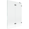 Mexen Lunar параван за вана 2-крилен десен 120 x 150 см, прозрачен, метална стомана - 897-120-100-95-00-P