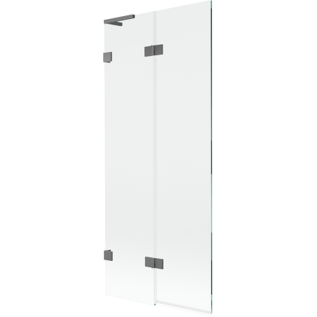 Mexen Lunar L параван за вана с 2 крила, ляв, 80 x 150 см, прозрачен, gun метал - 897L-080-100-95-00-L