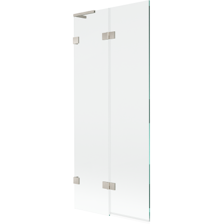 Mexen Lunar L двукрилен ляв параван за вана 80 x 150 см, прозрачен, матов никел - 897L-080-100-97-00-L