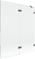 Mexen Lunar параван за вана, двукрилен, десен, 140 x 150 см, прозрачен, огнеупорен метал - 897-140-100-95-00-P