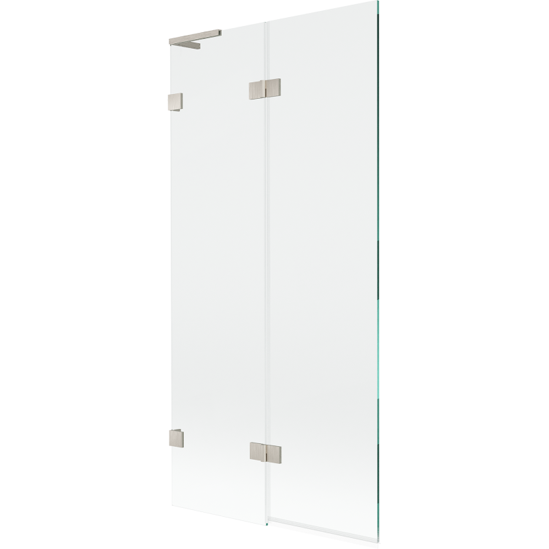 Mexen Lunar L параван за вана, двукрилен, ляв 90 x 150 см, прозрачен, четкан никел - 897L-090-100-97-00-L