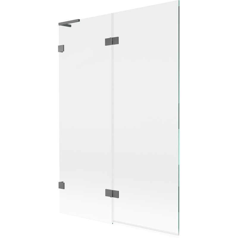 Mexen Lunar L вана екран 2-крилен ляв 120 x 150 см, прозрачен, тъмен метал - 897L-120-100-95-00-L