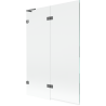 Mexen Lunar L вана екран 2-крилен ляв 120 x 150 см, прозрачен, тъмен метал - 897L-120-100-95-00-L