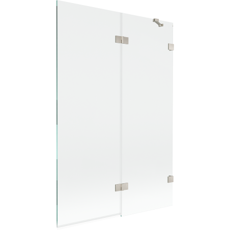 Mexen Lunar параван за вана двукрилен десен 120 x 150 см, прозрачен, матиран никел - 897-120-100-97-00-P