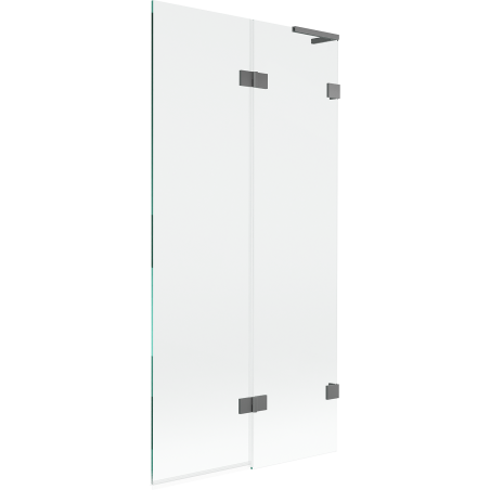 Mexen Lunar L параван за вана с 2 крила, десен 90 x 150 см, прозрачен, метална рамка - 897L-090-100-95-00-P