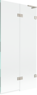 Mexen Lunar L параван за вана двукрилен десен 90 x 150 cm, прозрачен, четкан никел - 897L-090-100-97-00-P