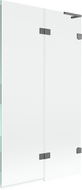 Mexen Lunar L параван за вана 2-крилен десен 100 x 150 см, прозрачен, gun metal - 897L-100-100-95-00-P