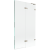 Mexen Lunar L параван за баня с две крила, десен, 100 x 150 см, прозрачен, четкан никел - 897L-100-100-97-00-P