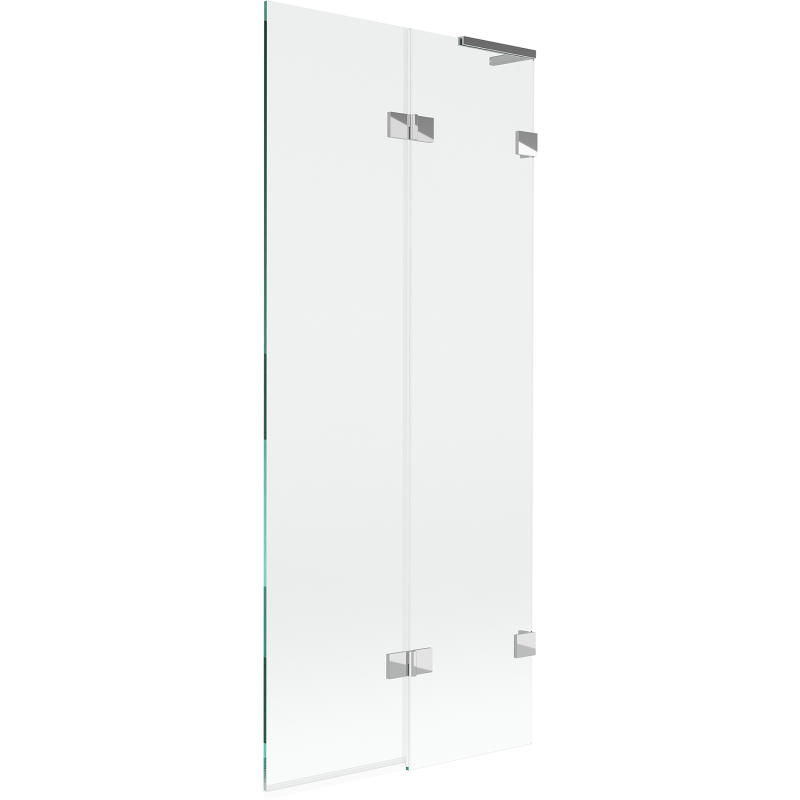 Mexen Lunar L параван за вана двукрилен десен 80 x 150 см, прозрачен, хром - 897L-080-100-01-00-P