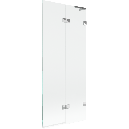 Mexen Lunar L параван за вана двукрилен десен 80 x 150 см, прозрачен, хром - 897L-080-100-01-00-P