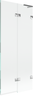 Mexen Lunar L параван за вана с две врати, десен 80 х 150 см, прозрачен, хром - 897L-080-100-01-00-P