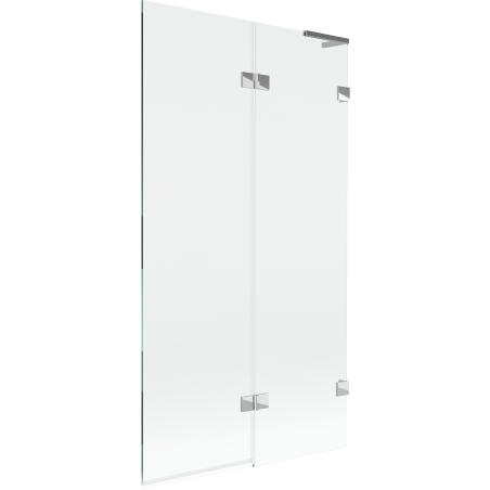 Mexen Lunar L параван за вана 2-крилен десен 100 x 150 cm, прозрачен, хром - 897L-100-100-01-00-P