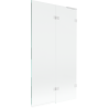 Mexen Lunar L параван за вана с 2 крила, дясен 100 x 150 см, прозрачен, бял - 897L-100-100-20-00-P