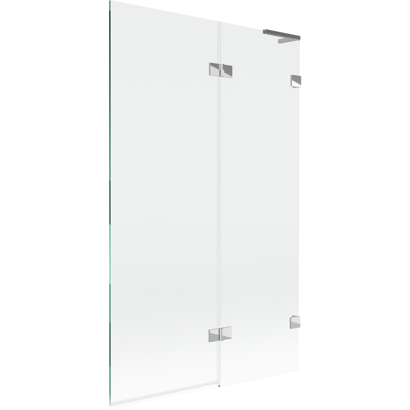 Mexen Lunar L параван за вана 2-крилен десен 110 x 150 см, прозрачен, хром - 897L-110-100-01-00-P