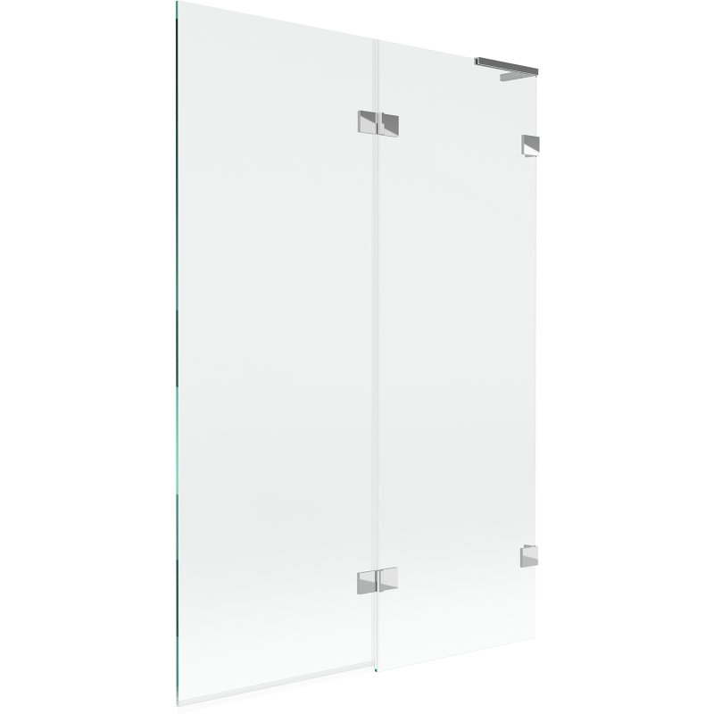 Mexen Lunar L параван за вана с 2 врати, десен, 120 x 150 см, прозрачен, хром - 897L-120-100-01-00-P