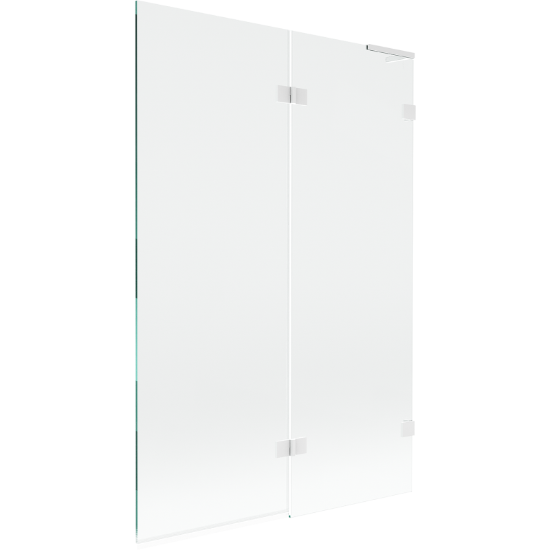 Mexen Lunar L параван за вана 2-крила десен 120 x 150 cm, прозрачен, бял - 897L-120-100-20-00-P