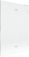 Mexen Lunar L параван за вана 2-крила десен 120 x 150 cm, прозрачен, бял - 897L-120-100-20-00-P