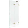 Mexen Lunar L параван за вана 2-крила десен 80 x 150 cm, прозрачен, златен - 897L-080-100-50-00-P
