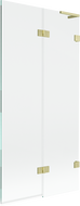 Mexen Lunar L параван за вана с 2 крила дясно 90 x 150 см, прозрачен, златен четкосан - 897L-090-100-55-00-P