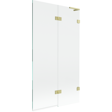 Mexen Lunar L параван за вана 2-крилен десен 100 x 150 cm, прозрачен, златист мат - 897L-100-100-55-00-P
