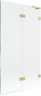Mexen Lunar L параван за вана 2-крилен десен 100 x 150 cm, прозрачен, златист мат - 897L-100-100-55-00-P
