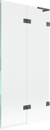 Mexen Lunar L параван за баня 2-крилен десен 90 x 150 см, прозрачен, четка в цвят gun gray - 897L-090-100-66-00-P