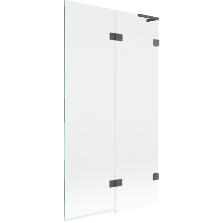 Mexen Lunar L параван за вана 2-крила десен 100 x 150 cm, прозрачен, четкан пистолетно-сив - 897L-100-100-66-00-P