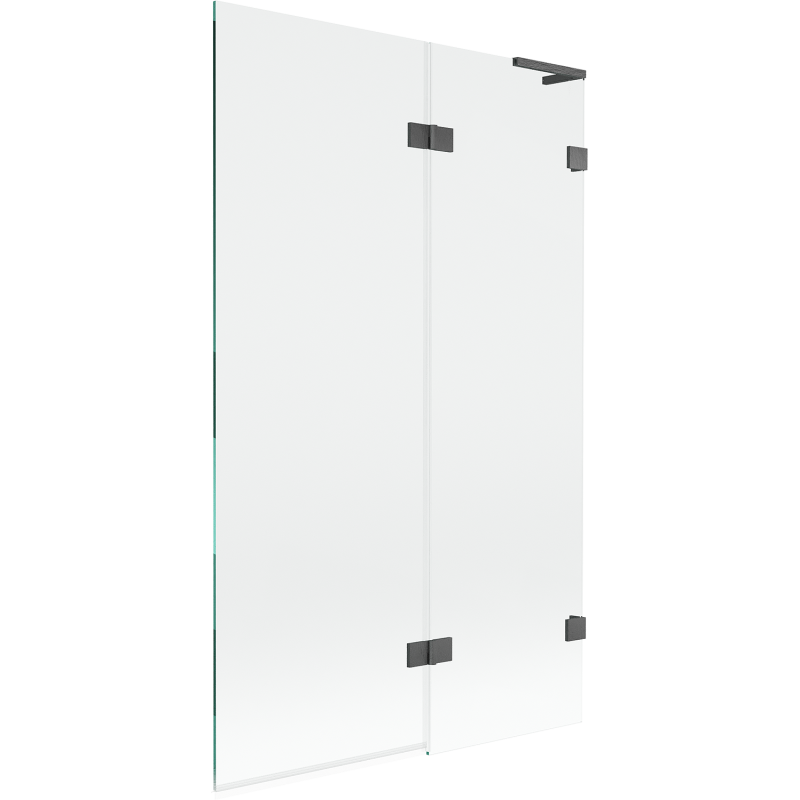 Mexen Lunar L параван за вана 2-крилен десен 110 x 150 см, прозрачен, матов сив - 897L-110-100-66-00-P