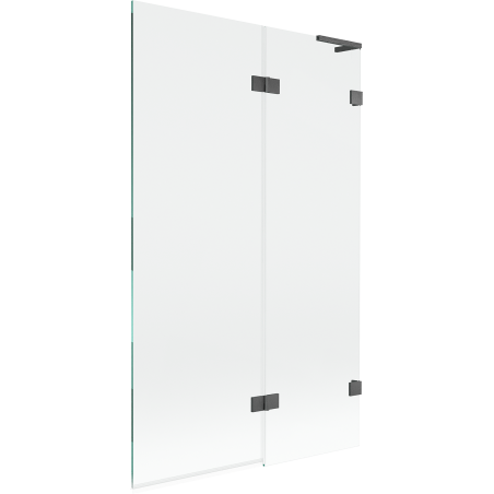 Mexen Lunar L параван за вана 2-крилен десен 110 x 150 см, прозрачен, матов сив - 897L-110-100-66-00-P